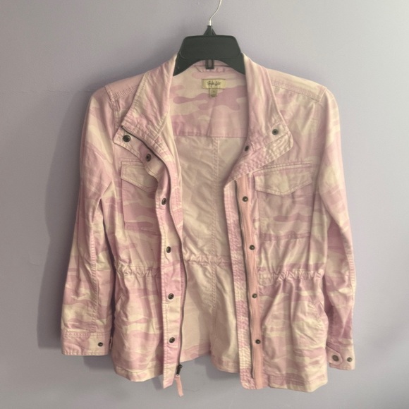 Style & Co. Jackets & Blazers - Style & Co. Pink Camo Utility Jacket for Women